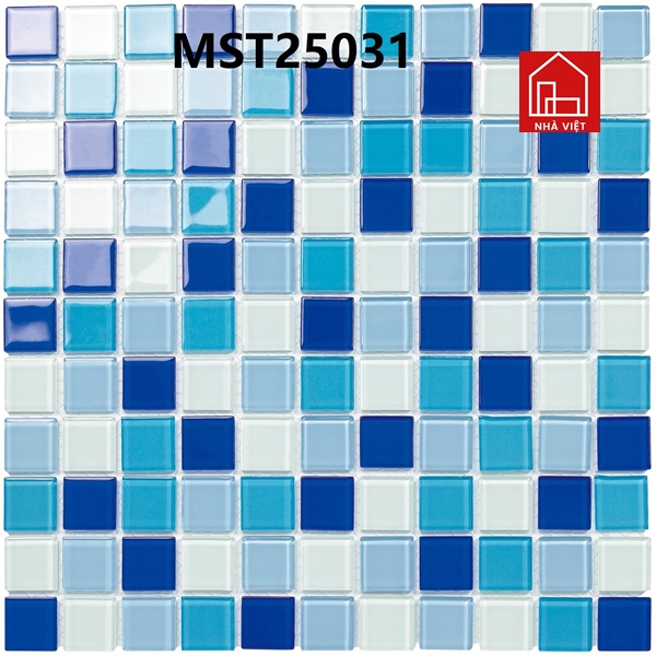 gach mosaic thuy tinh tron 3 mau xanh + 1 mau trang mst25031 1