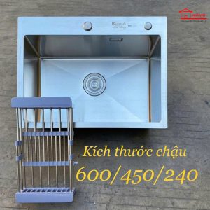 chau rua bat 1 ho inox 304 kt 4560